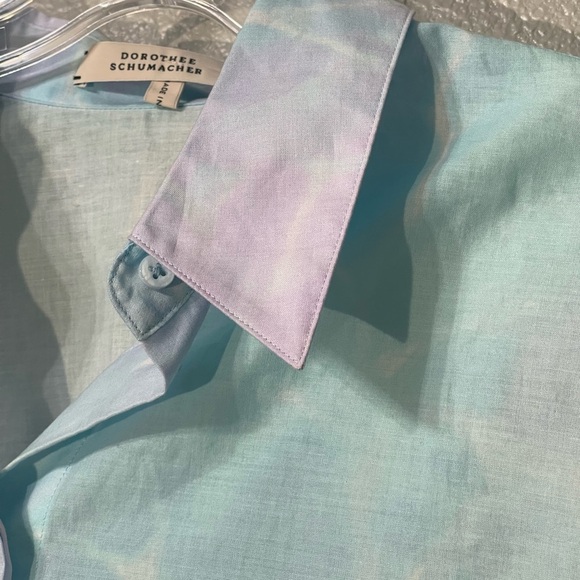 Dorothee Schumacher linen the dye printed knotted shirt - Size 4 - Picture 3 of 9